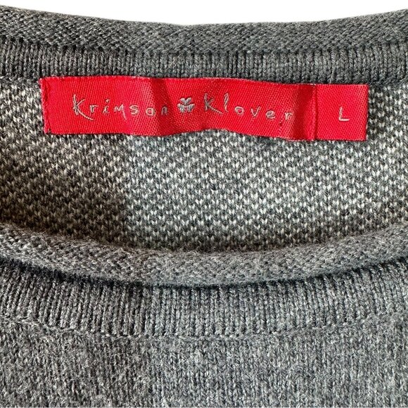 Krimson Klover Alpine Ski Graphic Sweater Gray & White Wool Blend Size Large - Picture 6 of 7
